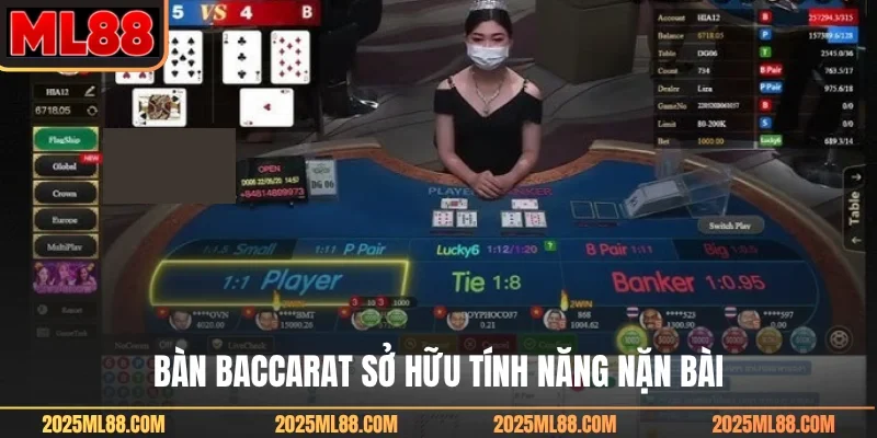 Bàn Baccarat sở hữu tính năng nặn bài