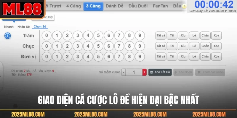 Giao diện cá cược lô đề hiện đại bậc nhất