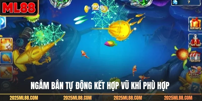 Ngắm bắn tự động kết hợp vũ khí phù hợp