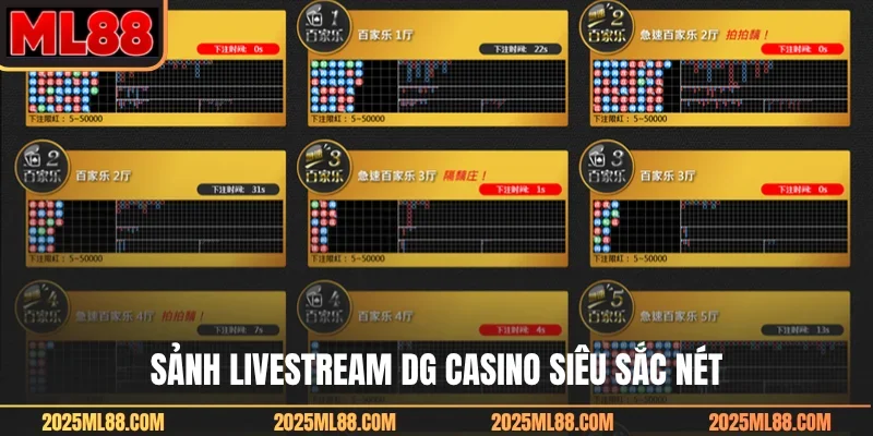 Sảnh livestream DG Casino siêu sắc nét
