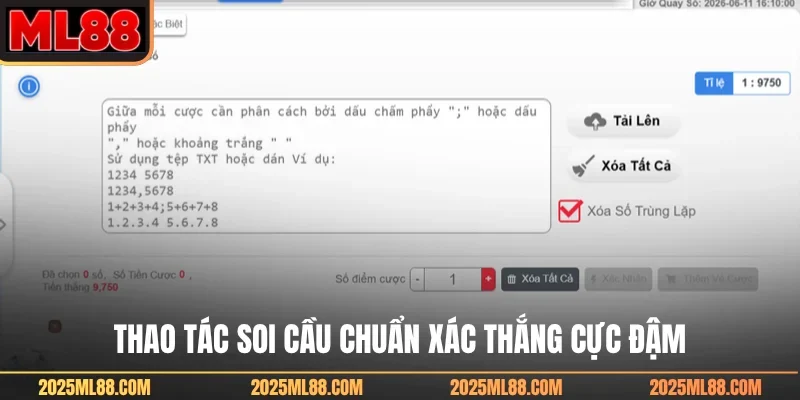 Thao tác soi cầu chuẩn xác thắng cực đậm