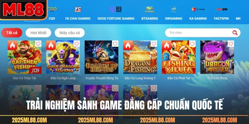 Trải nghiệm sảnh game đẳng cấp chuẩn quốc tế